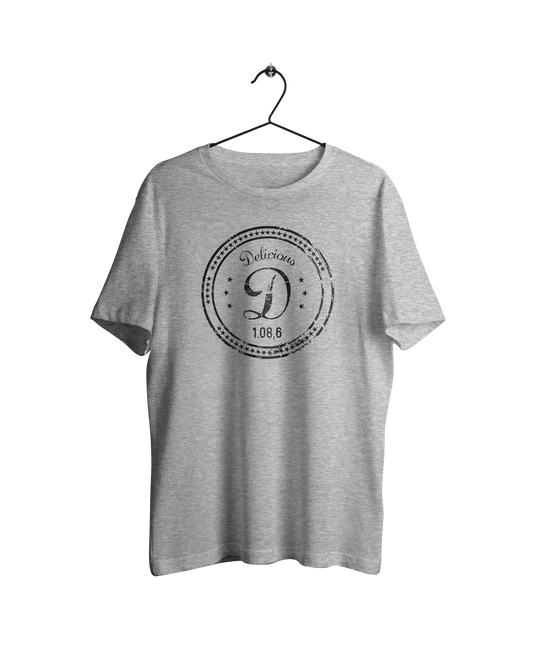 Delicious -shirt Gråmelerad